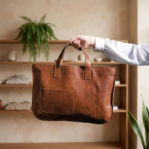 Sac à main pochette pour femme en cuir véritable souple et imperméable, avec fermeture éclair, écologique, durable, grande capacité, portable - Product Image 4