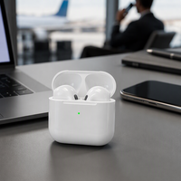 Earbud TWS Peredam Kebisingan Aktif, Headset In-Ear, Pengisian Daya Tipe C, Monitor Detak Jantung, Layar Digital