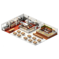 Peralatan Dapur Restoran Hotel Komersial Gas Listrik Stainless Steel Profesional Solusi Proyek Satu Atap Modern