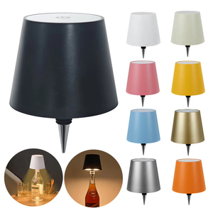 Lampada da <span class=keywords><strong>Tavolo</strong></span> Wireless a Forma di Bottiglia con Controllo Touch a 3 Colori e Dimmerazione Continua, <span class=keywords><strong>Luce</strong></span> Notturna per Decorazione Bar e Scrivania - Product Image 1