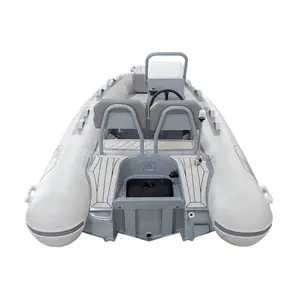 High Performance3 people Aluminum Hull PVC/Hypalon RIB Boat With Navigation lights and Seats for Life-saving
