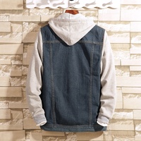 Vestes en jean pour motards pour hommes Vêtements élégants d'hiver Blouson bomber à capuche Pull en maille à capuche Veste en jean de camionneur