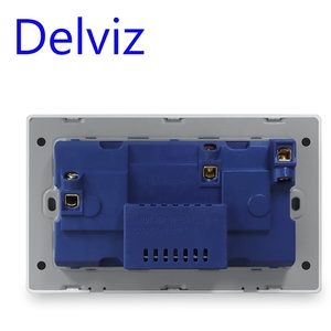 Delviz British Standard Electrical Plugs Double Outlet, 18W Type-C Ports Quick Charge,Crystal Glass <strong>UK</strong> 13A Wall Power USB <strong>Socket</strong> - Product Image 2