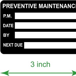 Etiquetas de Mantenimiento Preventivo para Máquinas y Equipos, Papel Personalizado Multilínea, 500 por Rollo - Product Image 4