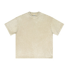 Wholesale High Quality <b>Men</b> Acid Wash T-shirt Blank Washed Vintage Plus Size T-shirt Custom - Product Image 4