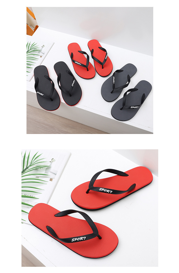 Wholesale Summer Beach Shoes PVC Flipflops Soft Non-slip Slipper Flat for Men