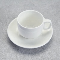 Tasse à thé blanche en porcelaine WEIYE, tasse à latte, mini tasse à café avec soucoupe, personnalisable