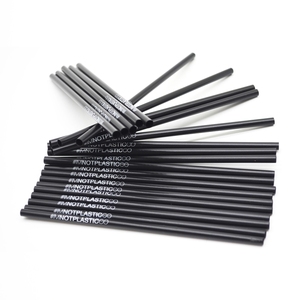 Black Disposable Drinking PLA Biodegradable Compostable Personalized Sraw Logo <strong>Printed</strong> <strong>Custom</strong> <strong>Straws</strong> - Product Image 6