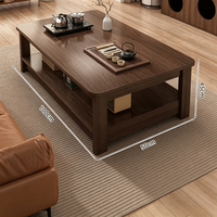 Table basse moderne haut de gamme compacte à deux niveaux pour petits salons