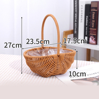 Panier à fleurs en plastique fait main pour la décoration de la maison et des mariages