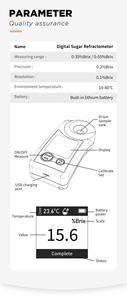 Saccharimeter Densimeter 0 ~ 55% Brix Digitale Refractometer Lcd Suikermeter Voor Fruitwijn Bier Suikertester - Product Image 2