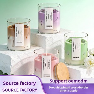 Bougie <span class=keywords><strong>d</strong></span>'aromathérapie artisanale parfumée au café et aux desserts, en forme de glaçon, pour créer une ambiance festive, ornement et souvenir - Product Image 2