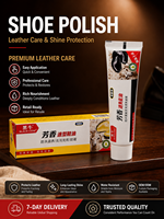 Crema para Limpiar Zapatos Black Bull en Tubo de Gran Capacidad con Función de Fácil Limpieza y Uso Duradero para el Mantenimiento Diario del Calzado en el Hogar