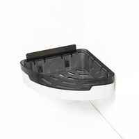 Étagère de rangement murale triangulaire multifonctionnelle en plastique pour toilettes, style moderne et minimaliste, sans perçage