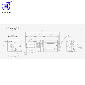 มอเตอร์เกียร์ไฟฟ้าขนาดเล็ก Huibaochang Precision N20 DC สำหรับการส่งกำลังและการควบคุมการหมุน - Product Image 2