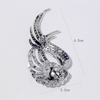 Broche en zircon fin, perle d'eau douce naturelle, cristal, strass, alliage plaqué or, design ailes, pour femmes et enfants, fiançailles