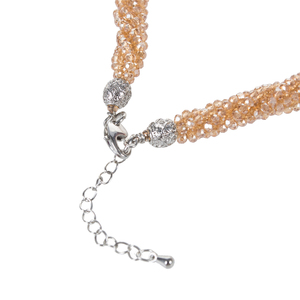 Collar de Cuentas de Cristal Facetado de 18 Pulgadas, Collar de Cristal de 3 mm con 4 Hileras Trenzadas, Categoría de Producto - Product Image 5