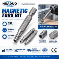 Embout Torx magnétique T30 50 mm, embout de tournevis, embout de visseuse à chocs à tige hexagonale 1/4, embout étoile en acier S2 pour outils électriques, personnalisable OEM