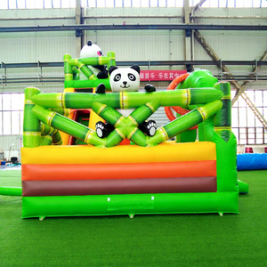 WINSUN 2025 Combo trampoline gonflable extérieur et toboggan à thème panda chinois, en PVC imperméable sans plomb, pour usage commercial - Product Image 1