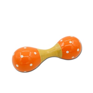 Maracas en bois colorées Montessori, instruments de musique éducatifs, jouets à hochet pour bébé, instrument de percussion Orff - Product Image 3