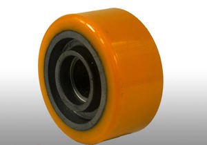 Hersteller kunden spezifische PU-Gummi rollen PU-beschichtete Räder Schwarze PU-Rollen - Product Image 2