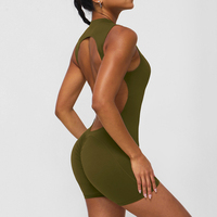 Combinaison de yoga moulante sans dos pour femme, pantalon rehausseur de fessiers, combinaison d'entraînement et de fitness en intérieur, vente en gros