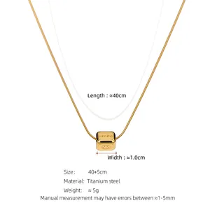 Colar de sorriso triangular 3D para presente de casamento, pingente de aço inoxidável banhado a ouro 18K com letras e letras, moda expressa