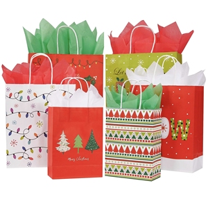 Personalización de alta cantidad, nueva caja de papel de Navidad roja y verde creativa, bolsa de papel de embalaje, Cajas de Regalo De Navidad - Product Image 5