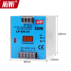 MiWi LP-500-24 Digital Display 24volt 500W Switching Power Supply 24v 37.5a For Industrial Use - Product Image 2