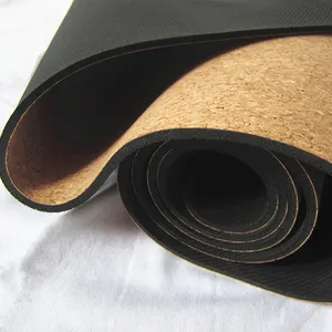 Eco Friendly Natural Rubber Made Cork Yoga Mat