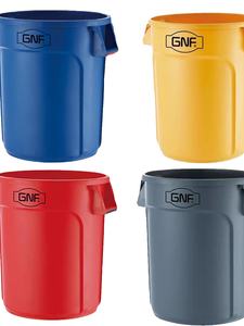 Cubo de basura de cocina de plástico PE con tapa, gran capacidad, para uso industrial exterior, con ruedas, sanitario y protector. - Product Image 5