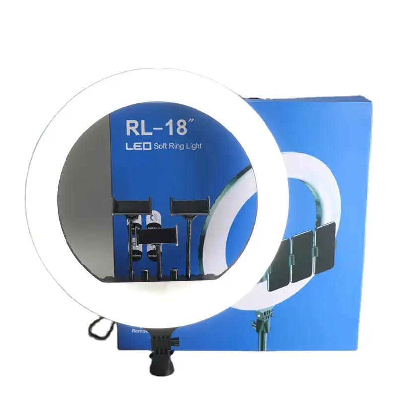 RL18 in 45cm Professional ring light wireless remote control phone clip live tiktok video streaming media fill light