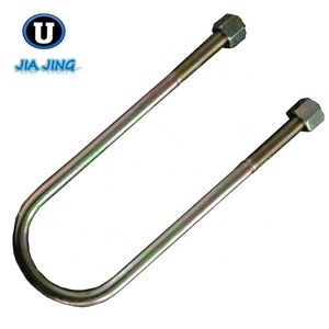 สลักเกลียวชุบสังกะสี ยึดแบบตัวยู สลักเกลียวเหล็ก M10-M36 คุณภาพสูง ตัวยึดแบบตัวยู ตัวหนีบเสาเข็ม ตัวยึดแบบตัวยู - Product Image 4