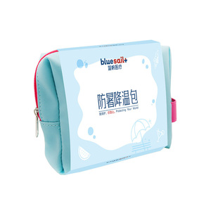 Kit de prévention des coups de chaleur Blue Sail pour l'été, sac portable en nylon avec fermeture éclair, fournitures d'urgence rafraîchissantes pour usage extérieur - Product Image 2