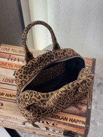 Tas Tangan Wanita Bergaya Baru dari Kulit Asli Desainer Tren Terbaru, Tas Selempang Mewah Motif Leopard untuk Belanja dan Pesta