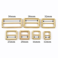 Meetee AP083 25mm Boucles de sac en métal Accessoires de quincaillerie O D Ring Tri-Glide Slider Crochets Soutien-Gorge Sangle Ajusteur Fermoir Utilisation Bagages