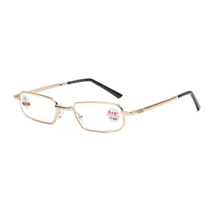 SB985 True crystal Lens portable with case metal frame presbyopia supplier wholesale glasses women corrective Reading Glasses