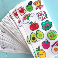 Kertas Stiker perencana Foil perekat kustom, cetak kertas stiker potong ciuman Foil emas A4