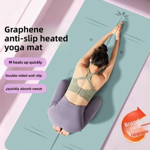 Tapete de <span class=keywords><strong>Yoga</strong></span> Térmico de Grafeno, 6mm de Grosor, Antideslizante, de Caucho Natural, con Infrarrojos Lejanos, Terapéutico, 180cm, Calentamiento Rápido, para Hot <span class=keywords><strong>Yoga</strong></span> - Product Image 1