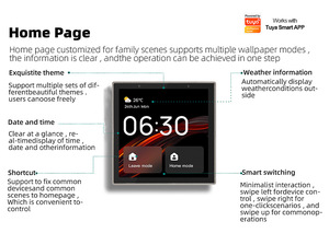แผงควบคุมอัจฉริยะหน้าจอสัมผัสขนาด 4 นิ้ว รุ่น 2026 Golden Security Tuya สำหรับระบบอัตโนมัติภายในบ้าน มาตรฐาน EU พร้อม Alexa ในตัว - Product Image 3