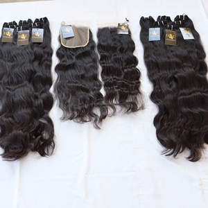 Vendedores de cabello virgen brasileño sin procesar, 5x5, 6x6, HD, cierre de encaje y paquete de extensiones de cabello indio crudo con cierre suizo HD - Product Image 1