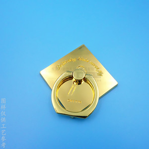 Mobile <b>Phone</b> <b>Ring</b> Holder Zinc Alloy Imitation Gold Adhesive Back Mount Desktop Use - Product Image 1