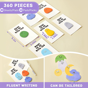 Tùy Chỉnh Đám Mây Dễ Thương Notepad Vui Động Vật Chú Ý Ghi Chú <span class=keywords><strong>Memo</strong></span> <span class=keywords><strong>Pad</strong></span> Dễ Thương Dính Ghi Chú Cờ - Product Image 6