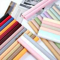 Kertas Pembungkus Buket Warna Solid Tahan Air Gaya Korea Kertas Ouya Perlengkapan Florist Kertas Pembungkus Bunga Grosir