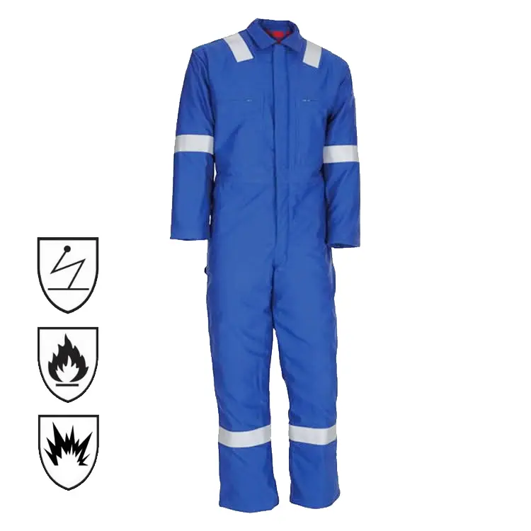Extreme Protect NFPA 2112 EN 11612 Aramid Nomex Inherent Fireproof Anti Static Seaman Welding Safety Coverall