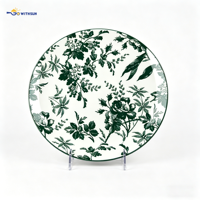 Service de table 4 pièces en porcelaine classique vert fruit moderne pour la maison, la salle à manger, l'hôtel et les mariages