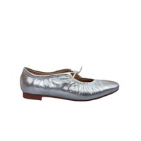Nouvelles Chaussures Plates Mary Jane Élégantes Printemps/Été, Style Niche, Semelle Souple, Cuir Véritable, Bride Plissée, pour Femme
