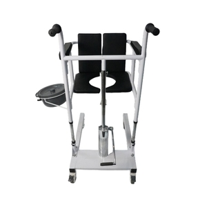 WCHT WCHT0122 <span class=keywords><strong>Fauteuil</strong></span> <span class=keywords><strong>roulant</strong></span> manuel hydraulique robuste en acier au carbone pour transfert de patient, toilettes/portable WC, rééducation - Product Image 3