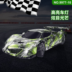 Top Speed Sports Car 1:16 Scale Rc Racing Car With <b>Lights</b> Rechargeable Indoor Outdoor Toy For Kids Age 3+ - Product Image 4
