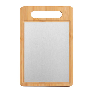 Tabla de cortar de doble cara multifuncional Diseño de <span class=keywords><strong>acueducto</strong></span> de acero inoxidable de madera para uso en utensilios de cocina - Product Image 1